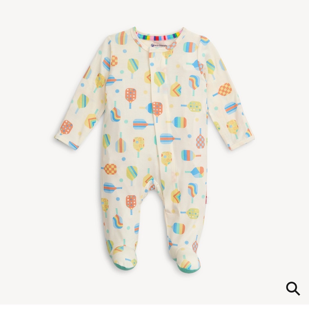 Magnetic Me Cream Footie with Colorful Popsicle Print